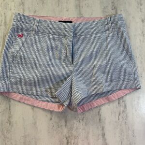 Southern Marsh Blue and White Striped Seersucker Shorts size 4